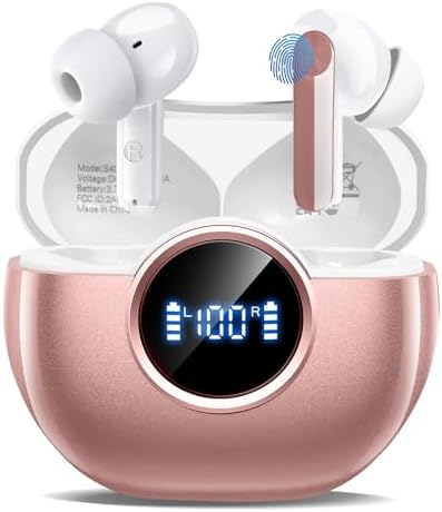 Next-Gen Wireless Earbuds 2025: Bluetooth 5.4 Technology for Ultra-Fast Connectivity, Immersive 3 D Stereo Sound, Advanced ENC Noise Cancellation, and 48-Hour Playtime – IPX7 Waterproof Design for Active Lifestyles, LED Battery Indicator, Universal Compatibility for Effortless Pairing – Redefine Your Sound Experience Today!