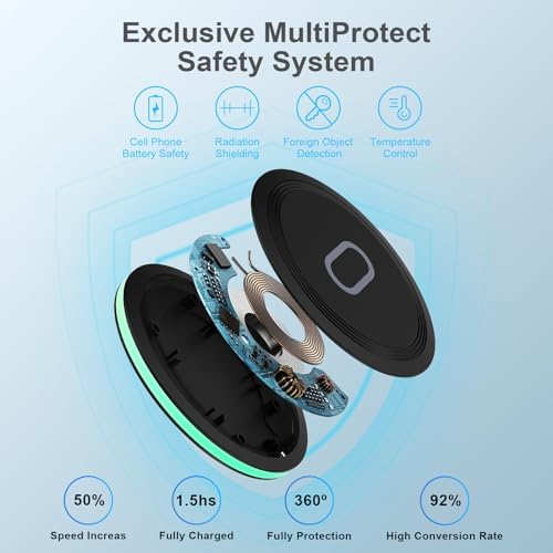 Samsung 15 W Fast Wireless Charging Pad – Ultimate Qi-Certified Charger for Galaxy S25/S23 Ultra & Google Pixel 9 – Sleek, Non-Slip Design for Swift Power-Up Anywhere – Enhanced Compatibility & Safe Performance