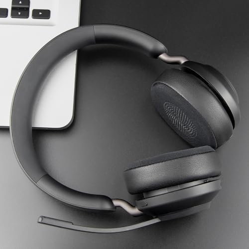 Revolutionary SOULWIT Cooling Gel Earpads for Jabra Evolve2 65 & 40 – Experience Ultimate Comfort with Breathable Ice Silk Fabric – Superior Replacement Ear Cushions for On-Ear Wireless Headsets – Perfect for Long Hours of Use in Sleek Black – Elevate Your Listening Experience with Enhanced Performance and Style