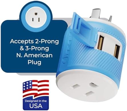 OREI Switzerland Travel Plug Adapter with Dual USB Ports – Ultimate Type J Charging Solution for USA Devices – Fast, Efficient Power for i Phones, Laptops, Tablets & More – Essential Travel Accessory for Hassle-Free Connectivity