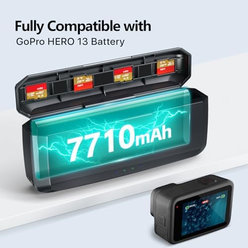 Ultra-Compact 7710 m Ah Power Bank – 20 W Fast Charging Portable Charger for Go Pro Hero 13 & USB-C Devices – Essential Travel Companion with Quick Charge Technology for Adventurers on the Go