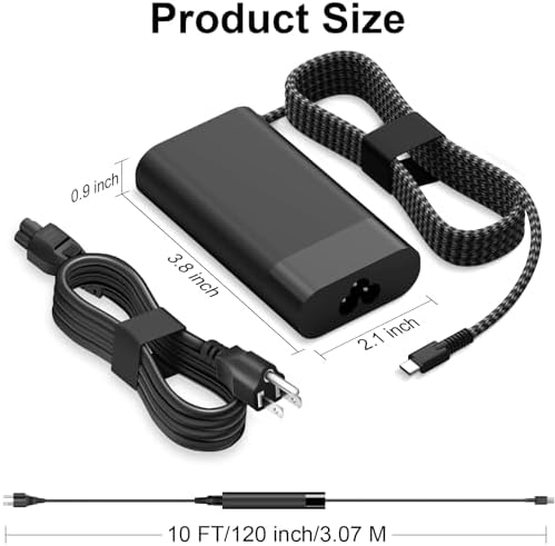 HP 65 W USB-C Fast Laptop Charger – Ultra-Slim Type-C Power Adapter for Superior Compatibility with HP Spectre, Envy, Elite Book, and Chromebook Models – Efficient Charging Solutions for Maximum Performance and Speed in a Lightweight Design