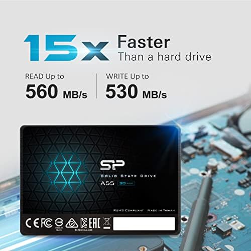 Experience Unmatched Speed with the SP 1 TB SATA III SSD – High-Performance 3 D NAND Solid State Drive for Gamers and Professionals – SLC Cache Boost for Lightning-Fast Data Transfer – Reliable, Slim, and Easy to Install Internal Storage Solution