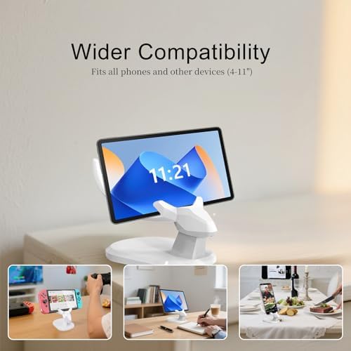Charming Deer-Shaped Adjustable Phone Stand: Stylish Desktop Holder for i Phone, Android & i Pad | Perfect Gift for Nature Lovers & Home Office Decor | Enhance Your Mobile Experience with Stable, Hands-Free Convenience