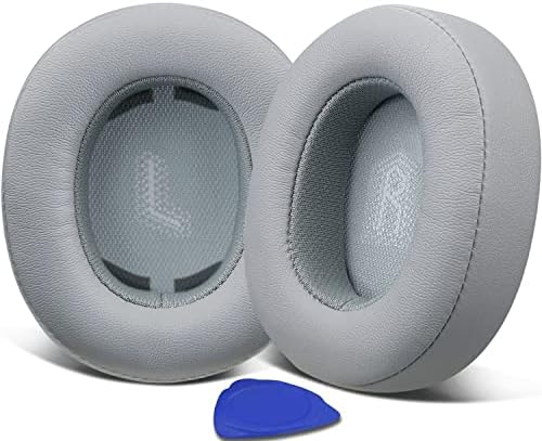 Upgrade Your JBL E55 BT Headphones with SOULWIT Premium Replacement Earpads – Luxurious Protein Leather Cushions for Enhanced Comfort and Noise Isolation – Quick Installation in Stylish Grey – Elevate Your Audio Experience Now
