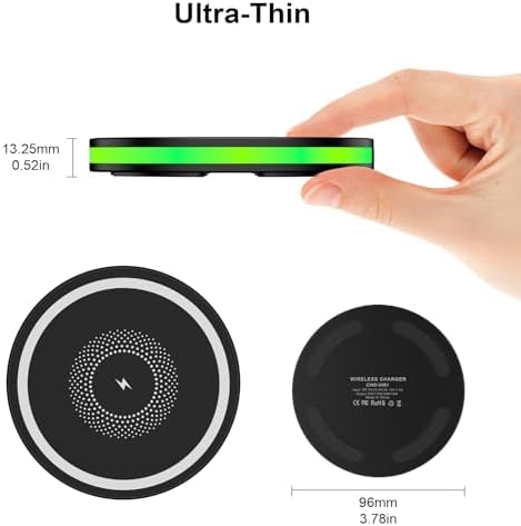 Samsung Galaxy S25 Edge 15 W Fast Wireless Charger Pad – Ultra-Fast Charging for Galaxy Z Flip 7, Z Fold 7, S25 Ultra, S24, S23, S22, and Google Pixel 9 Series – Enhanced Compatibility with Safety Features – Ideal for Android and i Phone Devices – Includes 2 Charging Pads and USB-C Cables
