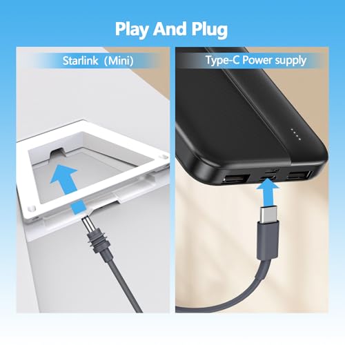 33 FT Starlink Mini USB-C Cable – Ultra-Durable 100 W PD Charging Solution, Waterproof and High-Speed Data Transfer for Power Banks & Chargers (10 M, Sleek Gray) – Ultimate Compatibility and Long-Distance Performance