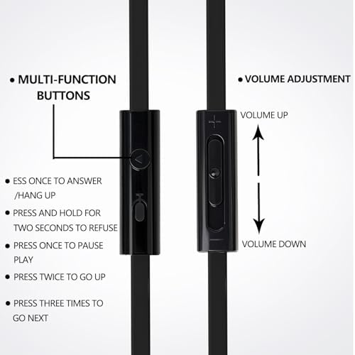 Experience Unmatched Audio Clarity with LANDIBO USB C Wired Earphones – Advanced Noise Cancellation, Integrated Microphone & Effortless Volume Control for Gaming, Music, & Calls – Durable In-Ear Design in Elegant Black & White for Ultimate Comfort and Style