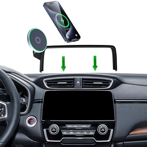 Advanced Magnetic Phone Mount for Honda CR-V and HR-V (2023-2025) – Hands-Free Cell Holder with 15 W Fast Charger for 7/9 Inch Screens – Ultimate Safety and Convenience Accessory