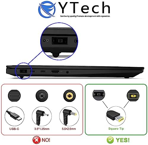 Ultra-Slim 65 W USB-C AC Adapter for Lenovo Think Pad and Yoga Series – Compact Power Solution with Smart Voltage PD3.0 Technology for Enhanced Charging Speed – Perfect Replacement for Your Laptop Charger – Ideal for Home and Office Use – Includes Power Cable and Cable Management Features – Compatible with Multiple Lenovo Models