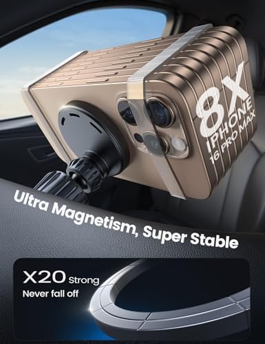 Lamicall 15 W Wireless Car Phone Mount Charger – Advanced 3-in-1 Intelligent Chip for Rapid Charging – 360° Rotating Magnetic Holder for i Phone 16 Pro Max and Qi-Compatible Devices – Sleek Silver Design for Effortless Dashboard and Vent Installation – Elevate Your On-the-Go Charging Experience