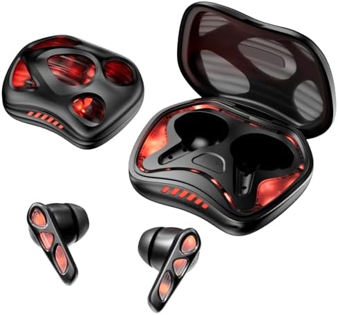 Unleash Ultimate Gaming Potential with Vibrant RGB Mecha True Wireless Bluetooth 5.4 Earbuds – Superior Sound and Low Latency for Immersive Play | Ideal Gift for Young Gamers, Boys, and Men | Seamless Compatibility with i Phone, Android, and PC