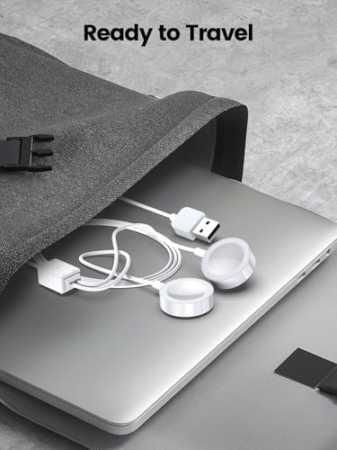 Revolutionary Dual Magnetic Charger for Apple Watch & i Phone | 4.9 ft Portable USB Travel Cable for Effortless Charging | Compatible with Apple Watch Series Ultra/9/8/7/6 | Essential Accessory for Seamless On-the-Go Power Solutions | Lightweight & Versatile Design for Everyday Convenience
