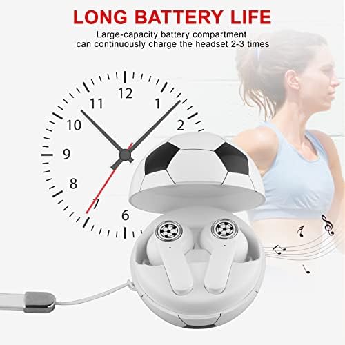 Premium Bluetooth Wireless Earbuds with Touch Control, IPX5 Waterproof Design, Long-Lasting Battery Life, and Wireless Charging Case – Elevate Your Audio Experience with Football Mode for Gamers and Seamless Device Compatibility