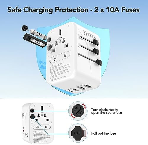 Ultimate 65 W Ga N Travel Charger: Compact Fast Charging USB-C PD Adapter for Global Connectivity – Universal Power Solution with UK, EU, AU, US Compatibility – Perfect for Laptops, Tablets, and Smartphones During International Travels