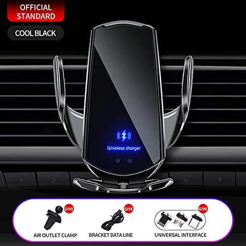 Discover Effortless Charging On The Go with Our 15 W Wireless Car Charger – Auto-Clamping Vent Mount for Secure Smartphone Holder – Fast Charging Solutions for All Vehicle Interiors (Blue) – Enhanced Compatibility with Leading Brands and Safe Usage Features