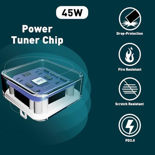 Experience Lightning-Fast Charging with the 45 W USB-C Super Charger for i Phone and i Pad Pro – Versatile, Compact, and Safe Power Solution for All Your Devices!