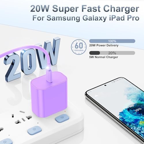 High-Efficiency 20 W USB-C Fast Charger for i Phone 16 & i Pad Pro – Versatile 6 ft & 10 ft Type C Charging Cables with Robust Wall Adapter for Quick Power Boosts – Perfect for i Phone 16 Pro Max, 15 Plus, and All i Pad Models – Maximize Your Charging Flexibility and Efficiency