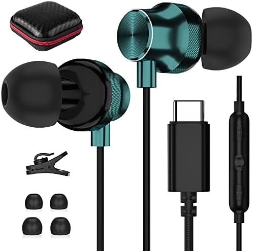 TITACUTE USB C Wired Earbuds – Noise Cancelling In-Ear Headphones for i Phone 15 Pro Max, Samsung Galaxy S23 FE, and More – Superior Sound Quality with Built-in Microphone, Lightweight Design for Comfortable All-Day Listening, Universal Compatibility for i Pads, Pixel Phones, and One Plus – Perfect for Commuting, Workouts, and Relaxation
