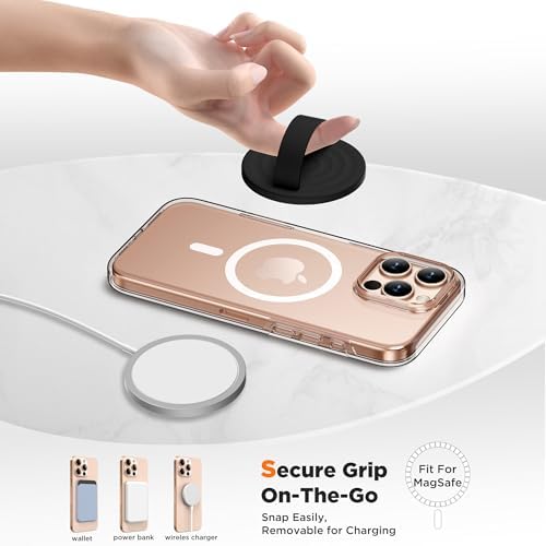 Revolutionary Magnetic Phone Ring Grip Holder – Ergonomic Silicone Finger Loop for i Phone Pro Max/Plus, 12/13/14/15/16 Series – Compatible with Mag Safe – Oat Color Enhances Aesthetics and Comfort – 360-Degree Rotation for Effortless Use – Secure Your Device with Style and Stability – Essential Smartphone Accessory for Unmatched Usability and Convenience