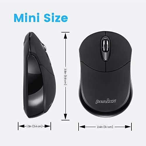 Elevate Your Productivity with the Perixx PERIMICE-802 PP Wireless Bluetooth Mouse – Sleek Purple Design for Windows, i OS & Android Devices – Ergonomic Comfort and High Precision Tracking for On-the-Go Professionals