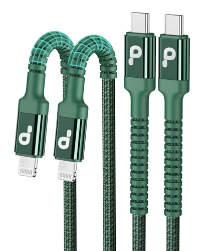 PRAKIE 6 FT USB C to USB C Fast Charging Cable 2 Pack – Durable Nylon Braided Design for i Phone 15/16/Pro Max/Plus & Samsung Galaxy S23 – Universal Compatibility with LG and Nintendo Switch – High-Speed Charging Solution for Home & On-the-Go Use