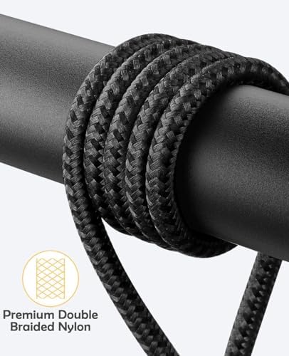 Dasku 3 FT 90-Degree USB C to Lightning Charging Cable – Fast 20 W Nylon Braided Cord for i Phone 14/13/Pro/12/Max/11/XS/XR/8/Plus – Ultimate Durability & Efficient Data Sync for Tight Spaces