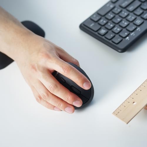 Discover Unmatched Comfort with the Perixx PERIMICE-819 B Bluetooth Vertical Mouse – Ergonomic Wireless Design for Right-Handed Users – Multi-Device Connectivity for Seamless Switching – Silent-Click Technology for a Quieter Workspace – Compact and Portable for On-the-Go Productivity – Ideal for Enhanced Wrist Health and Long Hours of Use – Perfect Companion for Home or Office – Compatible with Various Operating Systems.