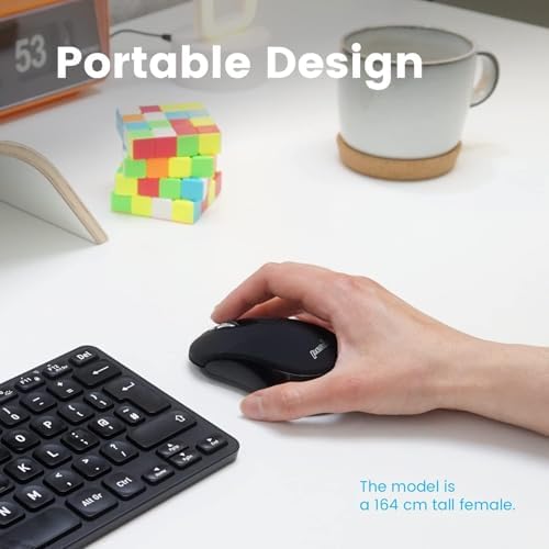 Elevate Your Productivity with the Perixx PERIMICE-802 PP Wireless Bluetooth Mouse – Sleek Purple Design for Windows, i OS & Android Devices – Ergonomic Comfort and High Precision Tracking for On-the-Go Professionals