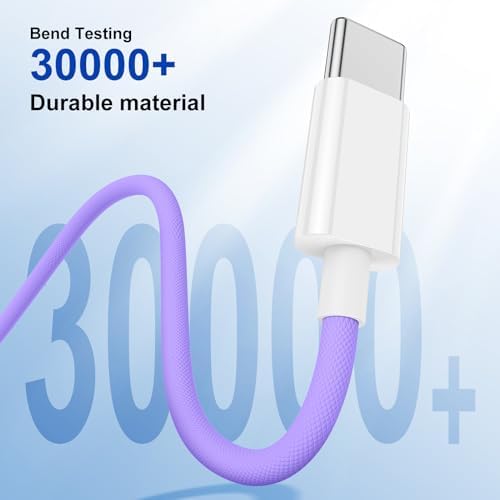 Apple i Phone 15 Charger Cable Trio – 6 ft USB-C to USB-C Fast Charging Set for i Phone 15, Mac Book & i Pad 12.9 – Superior Durability & Enhanced Compatibility for Effortless Powering Solutions