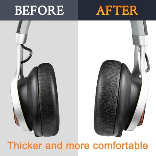 Transform Your Jabra Revo Headphones with SOULWIT Premium Protein Leather Earpads – Enhanced Noise Isolation for Superior Sound Clarity and Comfort – Black Cushions for Long-Lasting Performance and Seamless Installation