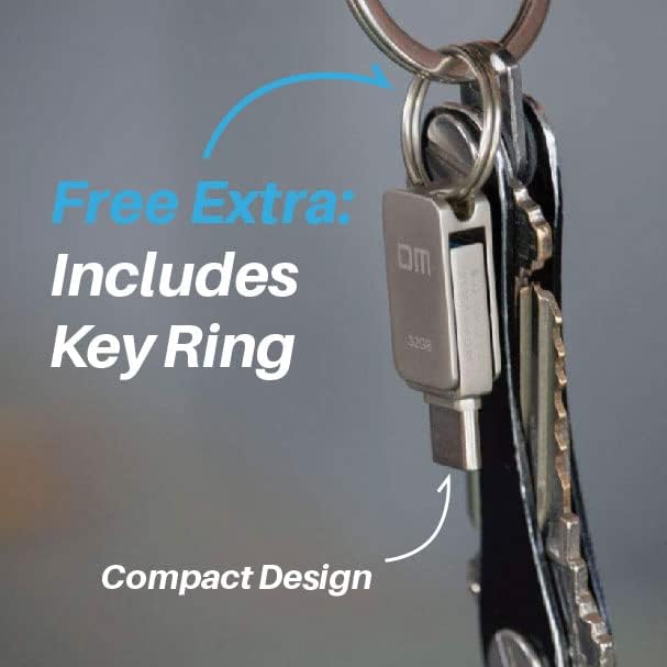 Ultra-Fast 64 GB Waterproof USB C & USB 3.0 Flash Drive – 2-in-1 OTG Memory Stick with Dynon Metrics Machined Alloy – Perfect for i Phone 15, Android, Mac Book, and PC – Reliable Data Storage for Travel and Outdoor Use