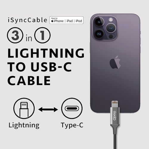 Opro9 USB C to Lightning Fast Charging Cable Trio (1/3/6 FT) – 30 W Power Delivery, Apple MFi Certified, Durable Nylon Braided Cord for i Phone 14, 13, 12, 11 Pro Max, XR, XS, 8 and More – Ultimate Flexibility and Speed for On-the-Go Charging