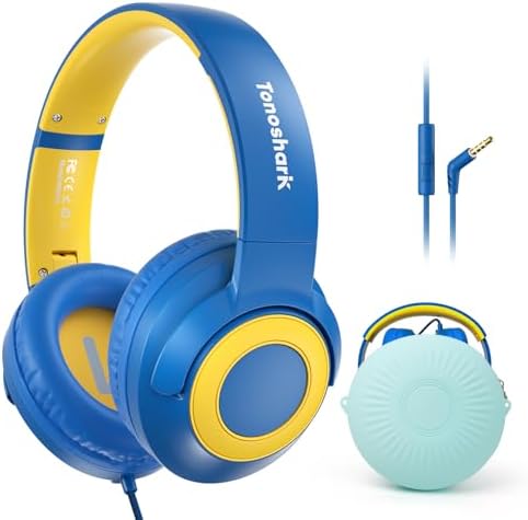 Comfortable Pink Headphones for Kids with Microphone – Safe Listening Technology at 85/94 d B, Foldable & Portable for School and Travel, Includes Stylish Carrying Case – Ideal for Young Girls Who Love Music and Learning
