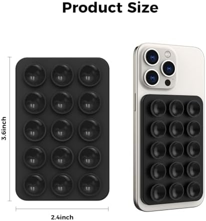 AHASTYLE Silicone Suction Phone Case Stand for iPhone 16/15/14/13/12 Series, Magnetic Suction Cup Phone Mount for iPhone MagSafe Phone Case, Mirror Shower Phone Holder, for TikTok Videos and Selfies – Enhanced Compatibility and Speed