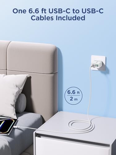 Aioneus 40 W USB C Fast Charging Block – 4-Port Dual PD & QC Wall Charger for i Phone 11-16, i Pad & Samsung Devices – Compact, High-Performance Power Adapter with Enhanced Safety Features for Home & Travel