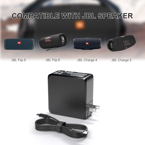 High-Performance 65 W USB-C Charger for JBL Extreme 3 Speaker – Fast Charging Power Adapter for Ultimate Sound Experience and Universal Compatibility with USB-C Devices