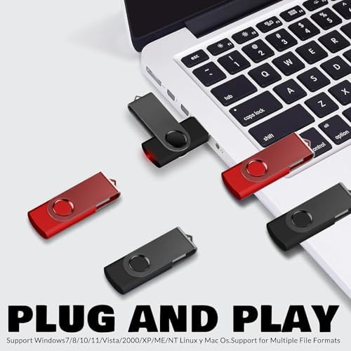 FEWINA 2 GB USB Flash Drive Bulk Pack – 20 Swivel Memory Sticks for Effortless Data Storage & Transfer – Reliable USB 2.0 Jump Drives for Personal, School & Business Use – Compact & Durable Backup Solution in White