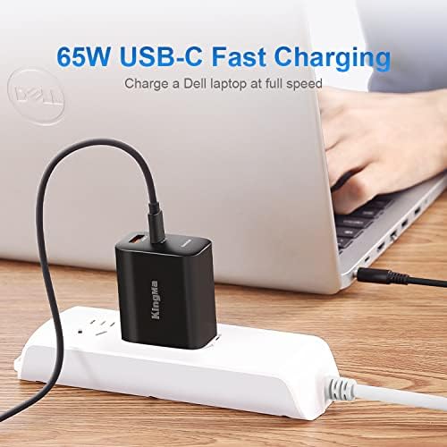 High-Efficiency 65 W Ga N USB-C Charger for Surface Pro Series – Ultra-Compact Dual Port Travel Adapter with Fast Charging Capability for Surface Pro 3/4/5/6/7/8/X Go/Book/Studio i5 – Advanced Safety Features and Wide Device Compatibility