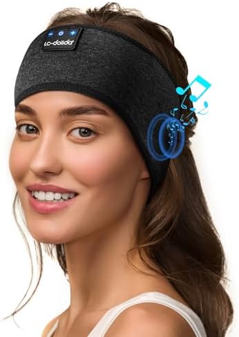 Revolutionary Wireless Sleep Headband with HD Sound: Ultimate Comfort Bluetooth Earphones for Relaxation, Fitness, and Travel – Sweat-Resistant Eye Mask for Active Lifestyles and All-Night Use