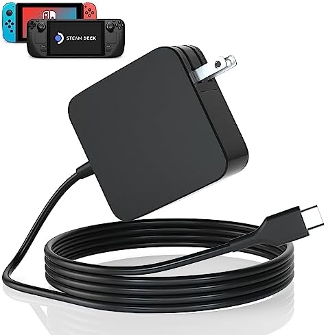 High-Performance 45 W USB C Charger with 6 FT Power Cable | PD 3.0 Fast Charging Wall Adapter for Steam Deck, Nintendo Switch, Samsung Galaxy S23 & S22 | Ultimate Compatibility & Safety Features for Gaming on the Go