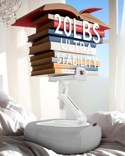 Ultimate Comfort Tablet Pillow Stand: Versatile 360° Rotating Holder Compatible with 5″-12.9″ Devices – Soft Plush Fabric, Detachable Snack Bowl, Ideal for Reading & Relaxation in Bed – Perfect for Kindle, i Pad, Samsung & More