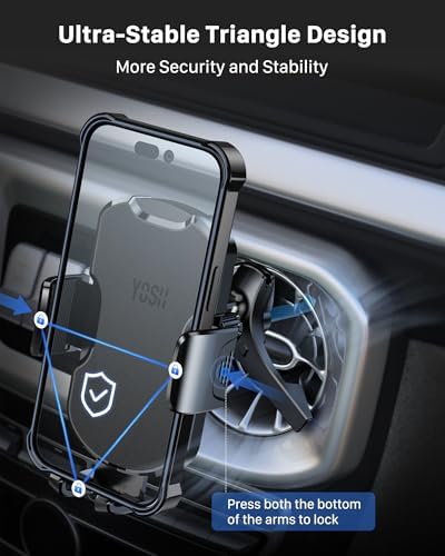 Premium Car Vent Phone Mount for Mercedes Benz & Mini Cooper – Elegant Design for Enhanced Compatibility with Big Phones and Thick Cases – Effortless Installation and 360-Degree Rotation for Safe Navigation – Elevate Your Driving Experience with Luxury Automotive Accessories