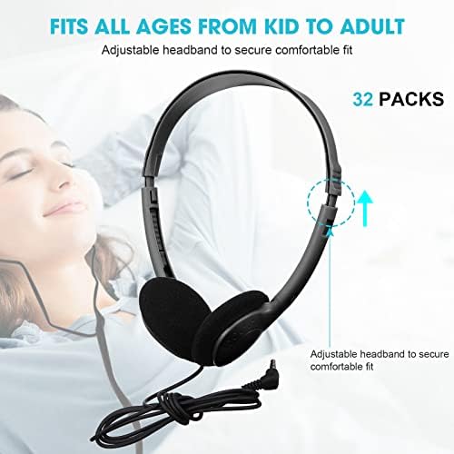 Transform Your Classroom Audio with Konohan 30 Pack Kids Headphones – Adjustable Wired Headset for Enhanced Learning, Lightweight Comfort, and Durable Design for All Ages – Perfect for Educational Use with 3.5 mm Jack Compatibility