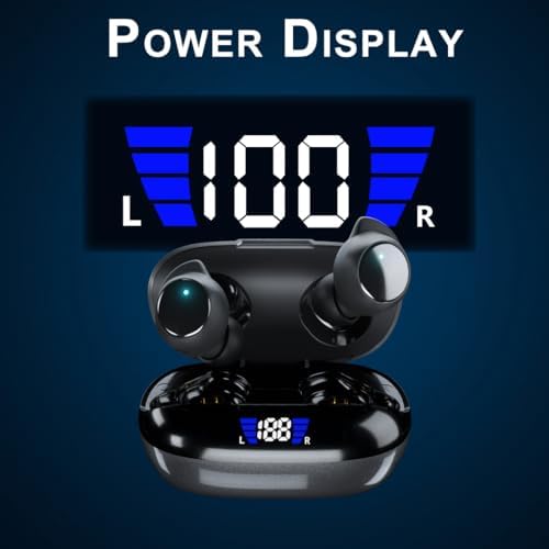 IHAO Bluetooth 5.3 Clip-On Sport Earbud Headphones – 80-Hour Playtime, Noise-Cancelling Hi-Fi Sound, IPX4 Waterproof, Secure Fit for Active Lifestyles, Perfect for Workouts and Leisure, Enhanced Connection Speed, Painless Wear – Black