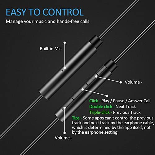 Hi-Res USB Type C Earbud Headphones with Built-in Mic – Lightweight, Durable In-Ear Earphones for i Phone 15, i Pad Pro, Google Pixel, Samsung Galaxy & More – Exceptional Sound Quality, Enhanced Compatibility & All-Day Comfort