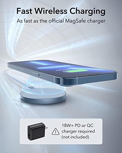 ESR Mag Safe 15 W Wireless Charger – Dual USB-C Charging Pad for i Phone 16 Pro Max, 16 Pro, 16, 16 Plus, 15, 14, 13, 12, and Galaxy S25 – Sleek Desert Titanium Finish – Effortless Magnetic Alignment for Air Pods Pro/3/4 – High-Speed Charging & Enhanced Device Compatibility