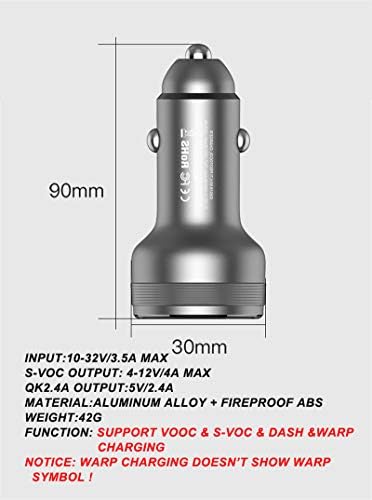High-Performance One Plus Warp Dash Car Charger – 6.5 A Rapid Charging Solution with Premium USB Data Cable for Seamless Compatibility with One Plus 8 T, 9 Pro, 7 Pro, 6 T, 5 T & More – Innovative Compact Design for Effortless On-the-Go Power – Stay Charged and Connected Anywhere You Travel