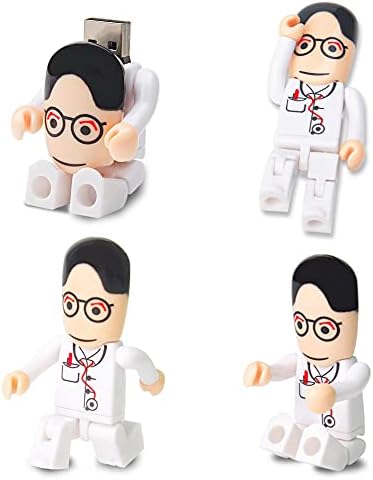 Charming Cartoon Nurse 64 GB USB Flash Drive – Adorable Pink Thumb Drive for Effortless Data Storage, USB 2.0 Compatible Memory Stick for Professionals and Students Alike