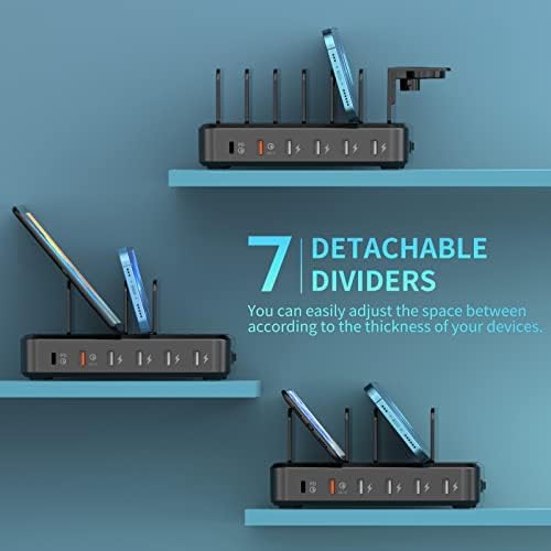 68 W Multi-Device Charging Hub with 20 W USB-C Fast Charger – 6-Port Universal Charger for i Phone 15/14/13/12, Galaxy, i Pad & Tablets – Ultimate Power Solution for Home, Office & Travel Efficiency